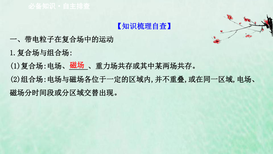 浙江专用2021高考物理二轮复习第八章磁场第3讲带电粒子在复合场中的运动课件.ppt_第3页