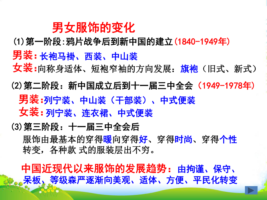 高中历史-4-1《物质生活和社会习俗的变迁》1课件-人民版必修2.ppt_第3页