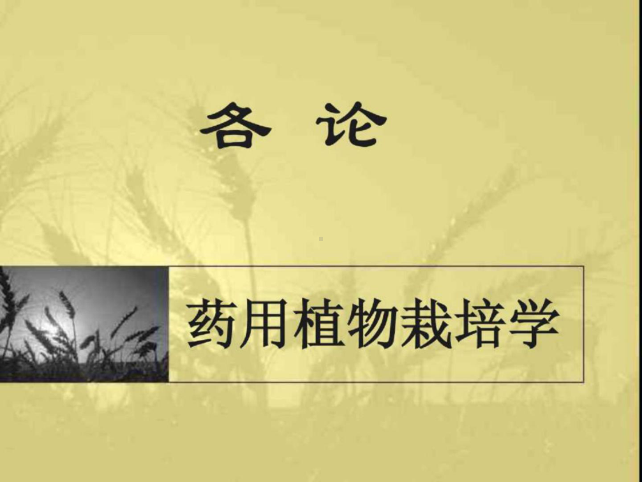 药用植物栽培学课件.ppt_第1页