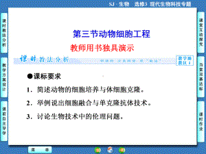 苏教版高中生物选修3课件-细胞核移植与动物体细胞克隆课件.ppt