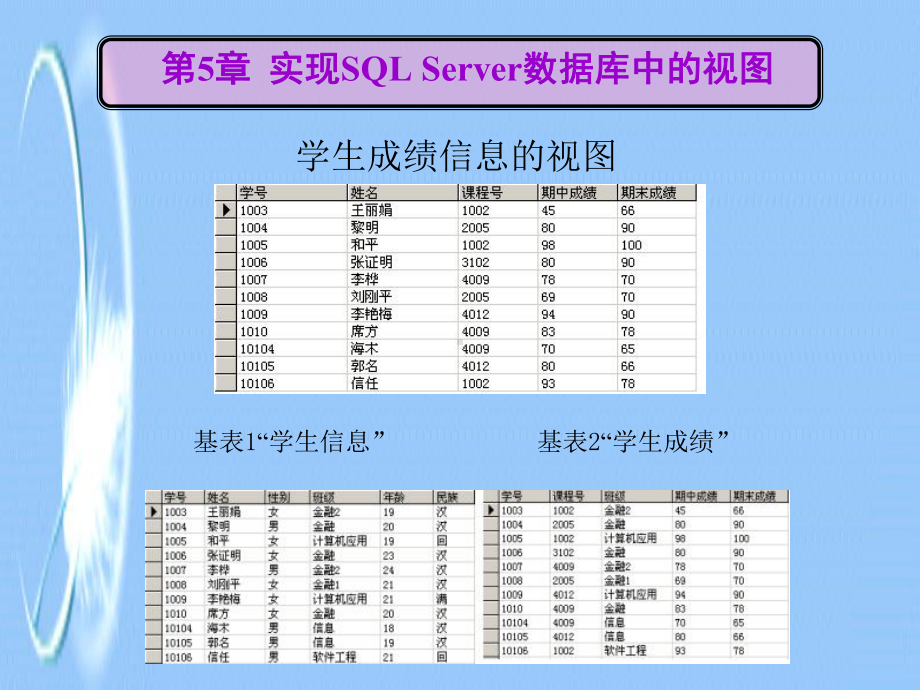 第5章实现SQL-Server数据库中的视图课件.ppt_第2页