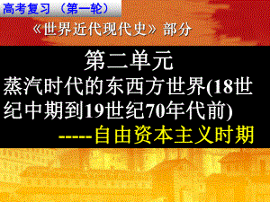 高考复习世界近代现代史-自由资本主义时期-人教课标版课件.ppt