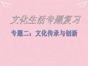 高中政治文化生活二轮复习专题二及练习课件人教版必修3.ppt