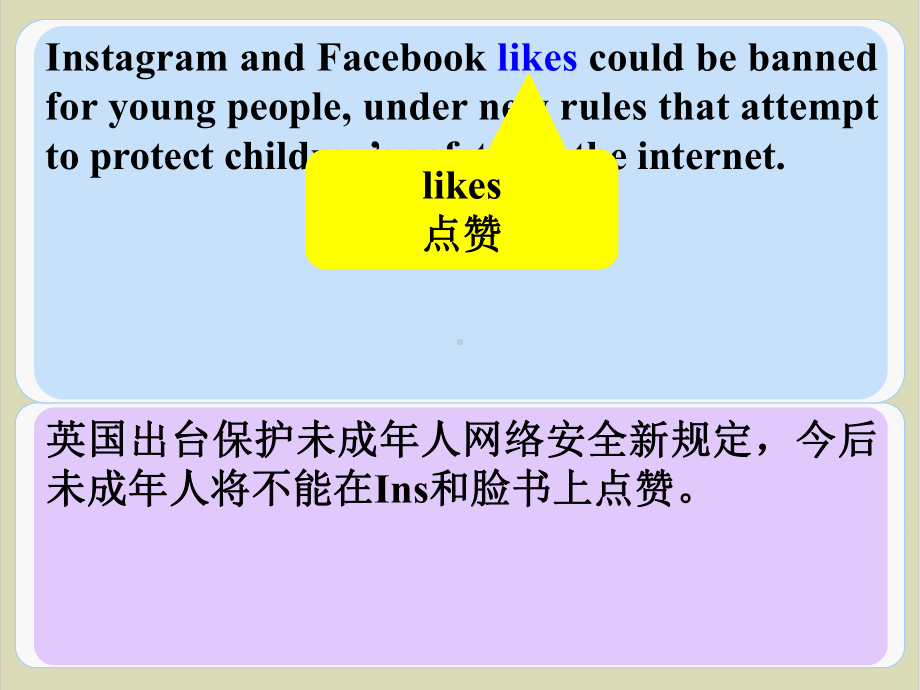 高考英语阅读作文新闻素材实用课件：未满18岁不能在社交媒体点赞-.pptx_第2页