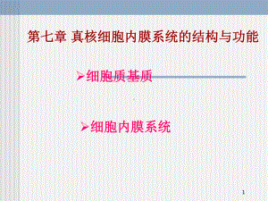 第7章-细胞基质与细胞内膜系统课件.ppt