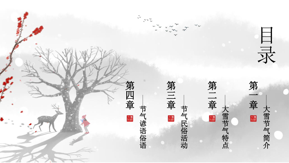 白色古风冬季大雪节气主题模板课件.pptx_第2页