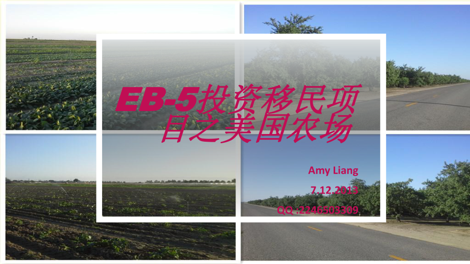 美国EB-5投资移民之农场篇AMY-课件.ppt_第1页