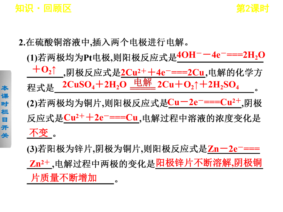 高中化学选修四课件：第四章-第三节-第2课时电解原理的应用27张.ppt_第3页