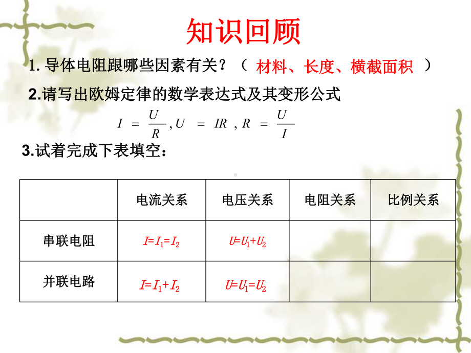 欧姆定律在串并联电路中的应用课件.ppt_第3页