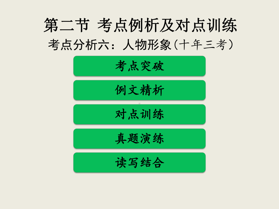 考点分析六：人物形象(十年三考)课件.ppt_第1页
