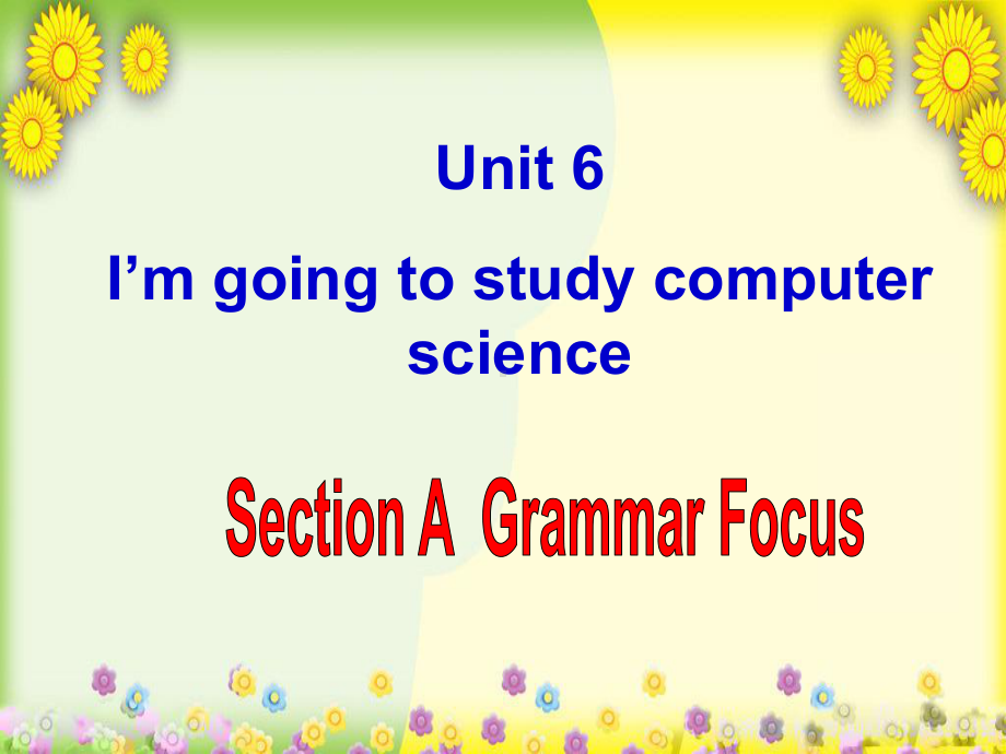 精致课件-Unit-6-I’m-going-to-study-computer-science-Section-A-Grammar-Focus课件.ppt--（课件中不含音视频）_第1页