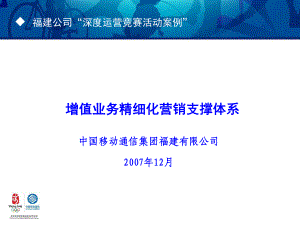 案例”增值业务精细化营销支撑体系课件.ppt