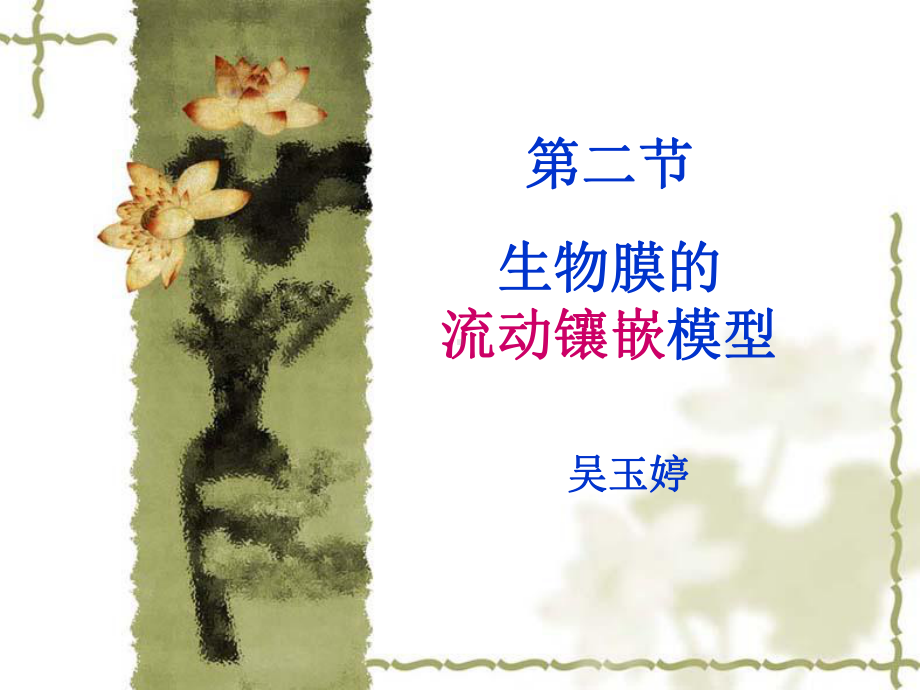 细胞膜的流动镶嵌模型公开课课件.ppt_第1页