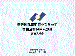 某酒业公司营销管理体系咨询报告课件.ppt