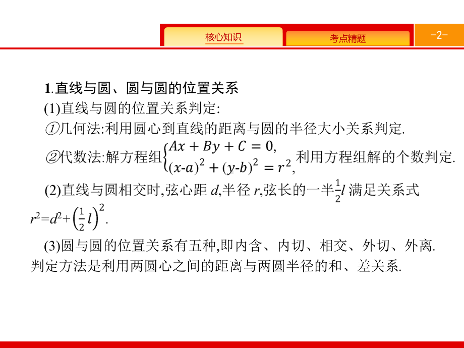 高考数学(理)二轮专题复习课件：第二部分-专题七-解析几何2.pptx_第2页