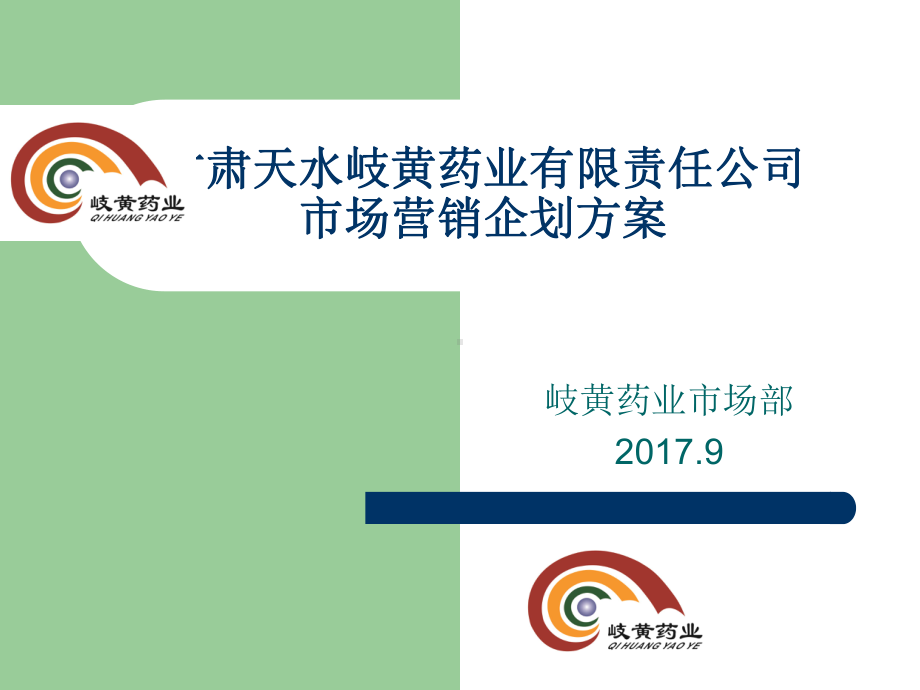 药业有限责任公司市场营销企划方案(-41张)课件.ppt_第1页