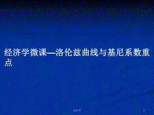 经济学微课—洛伦兹曲线与基尼系数重点教案课件.pptx