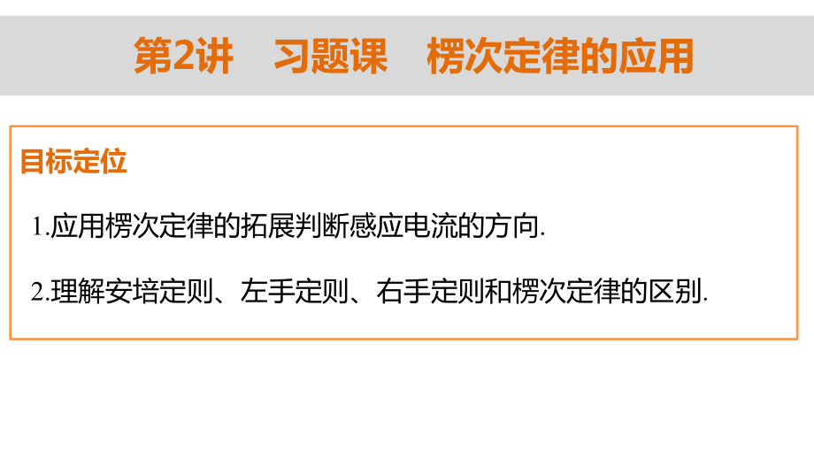 高中物理鲁科版选修3-2课件：第2章-楞次定律和自感现象-习题课-楞次定律的应用.pptx_第2页