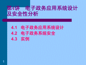 第4讲电子政务应用系统设计及安全性分析41课件.ppt