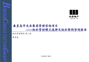 某集团组织管控模式选择及组织架构咨询报告(-38张)课件.ppt