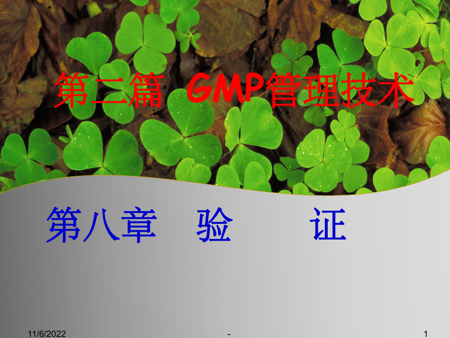 第二篇-GMP管理技术-验证课件.ppt_第1页