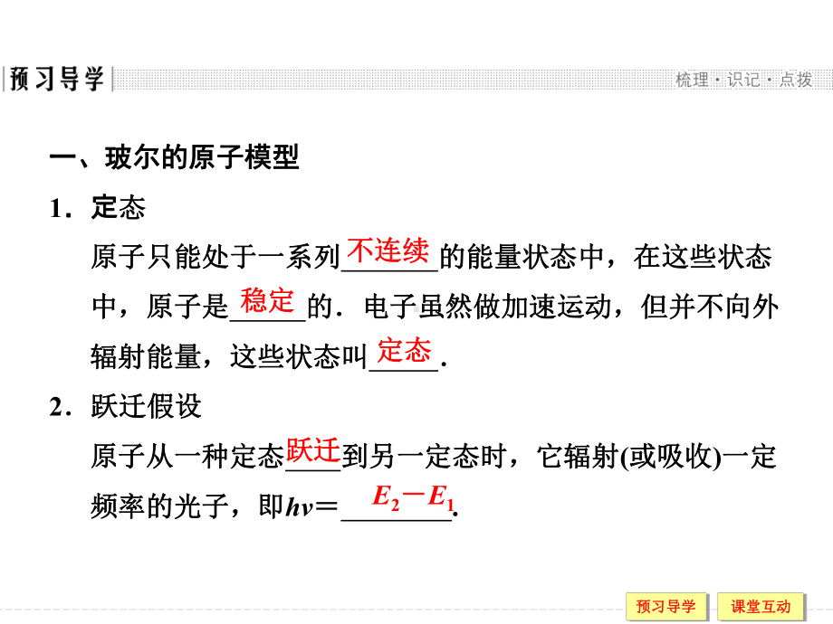 物理选修3-5鲁科版全套一体课件：第二章-原子结构-2-3.ppt_第3页