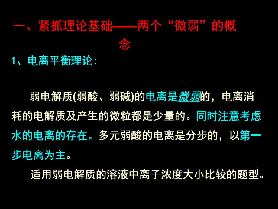 高中化学选修-溶液中离子浓度大小的比较课件.ppt_第2页