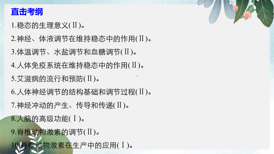 高考生物二轮复习专题七人体的稳态及调节机制构建知识网络补遗教材遗漏课件.ppt_第2页