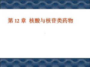 第13章核酸与核苷类药物课件.ppt