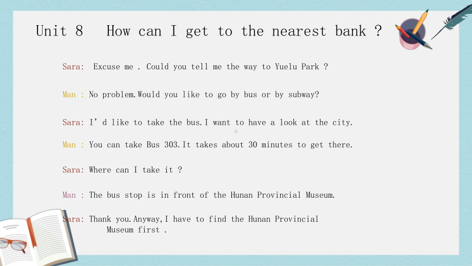 高教版中职英语(基础模块-第1册)Unit-8《How-can-I-get-to-the-nearest-bank》课件2.ppt-(课件无音视频)_第3页