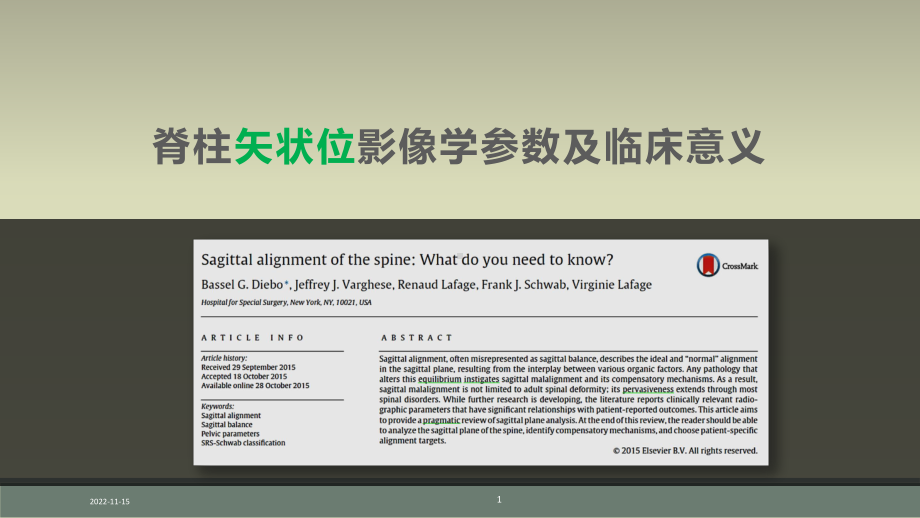 脊柱矢状位影像学参数及临床意义课件.pptx_第1页