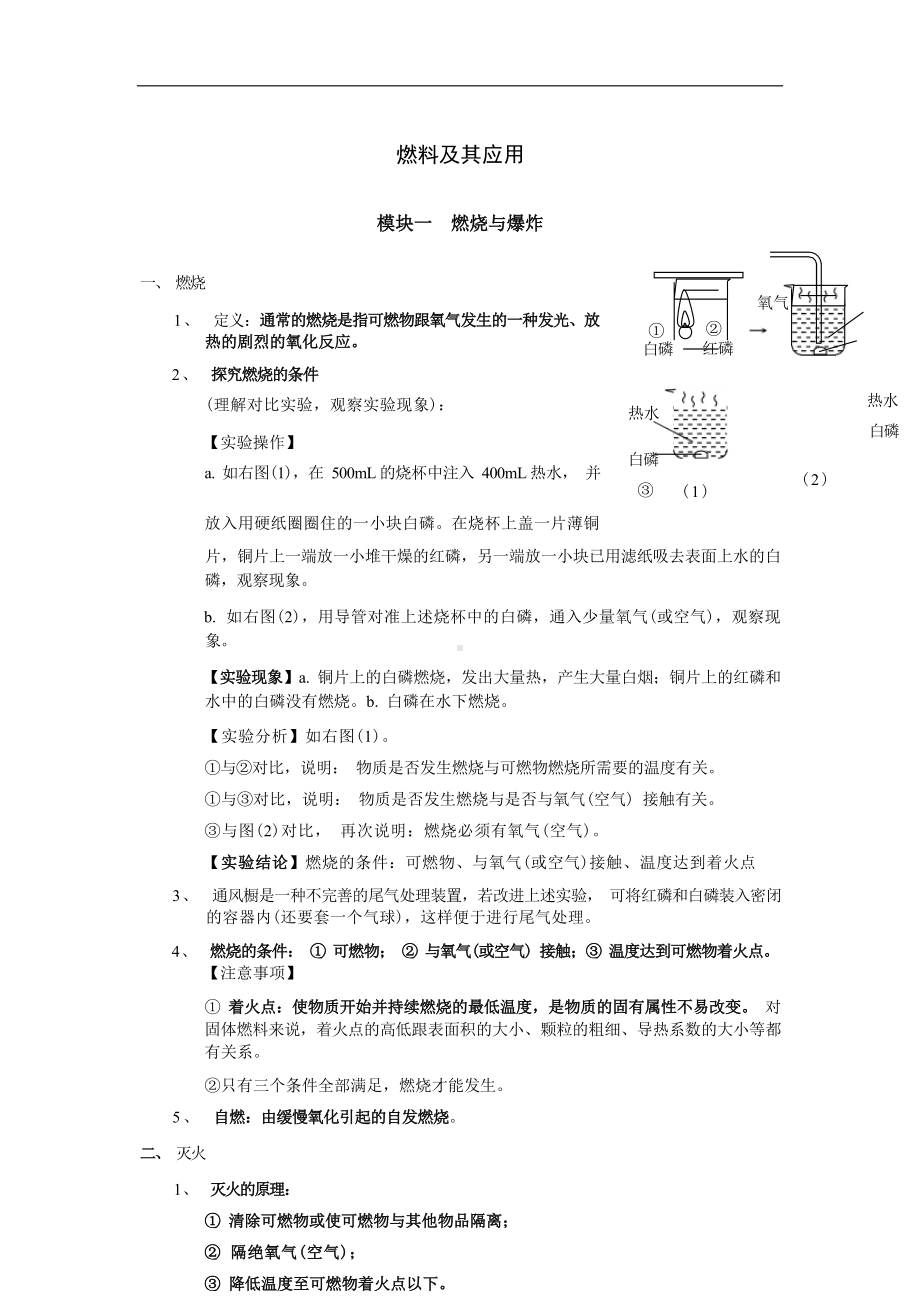 初中化学知识点梳理：燃料燃烧及化学与生活.docx_第2页