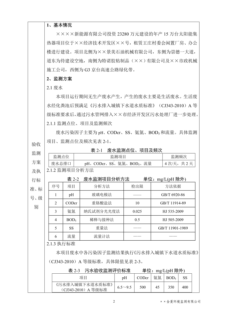 年产15万台太阳能集热器项目竣工环境保护验收监测表参考模板范本.doc_第2页