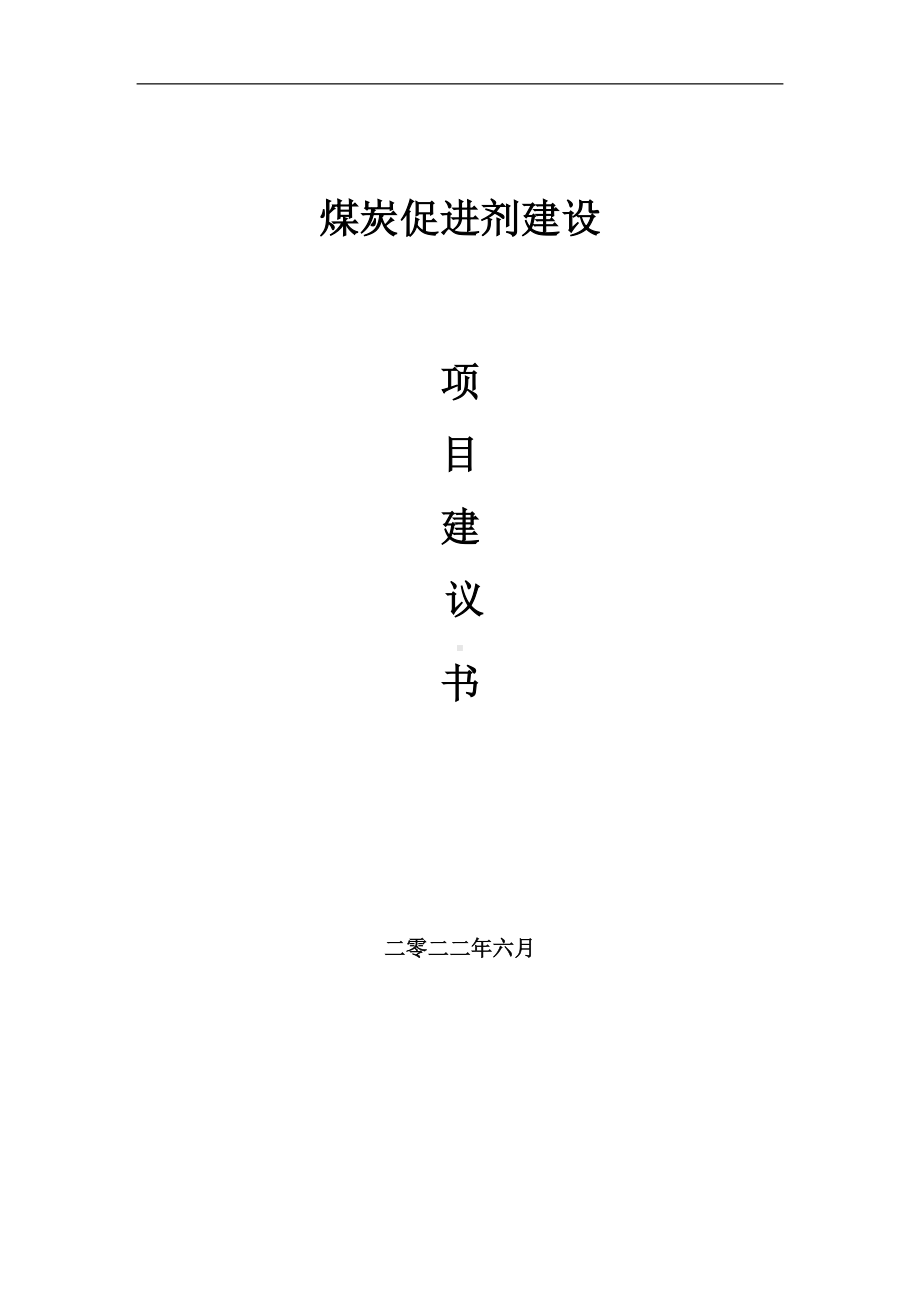 煤炭促进剂项目建议书（写作模板）.doc_第1页