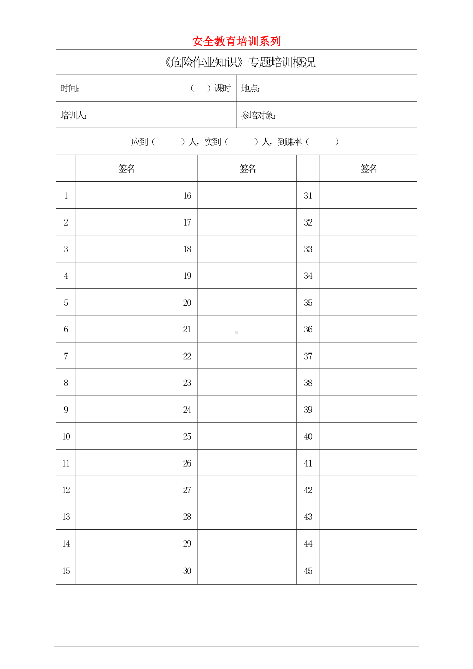 企业危险作业培训档案参考模板范本.doc_第2页