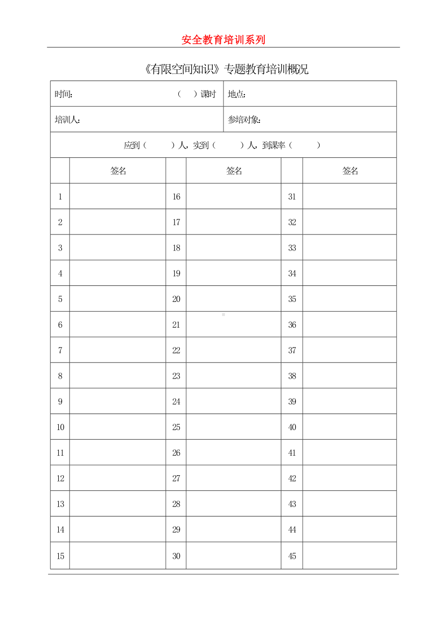 企业有限空间培训档案参考模板范本.doc_第2页