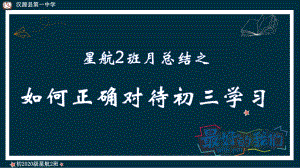 开学月总结之如何正确对待九年级学习　主题班会ppt课件.pptx