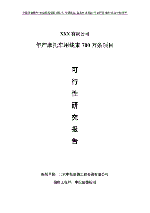 年产摩托车用线束700万条可行性研究报告申请备案立项.doc