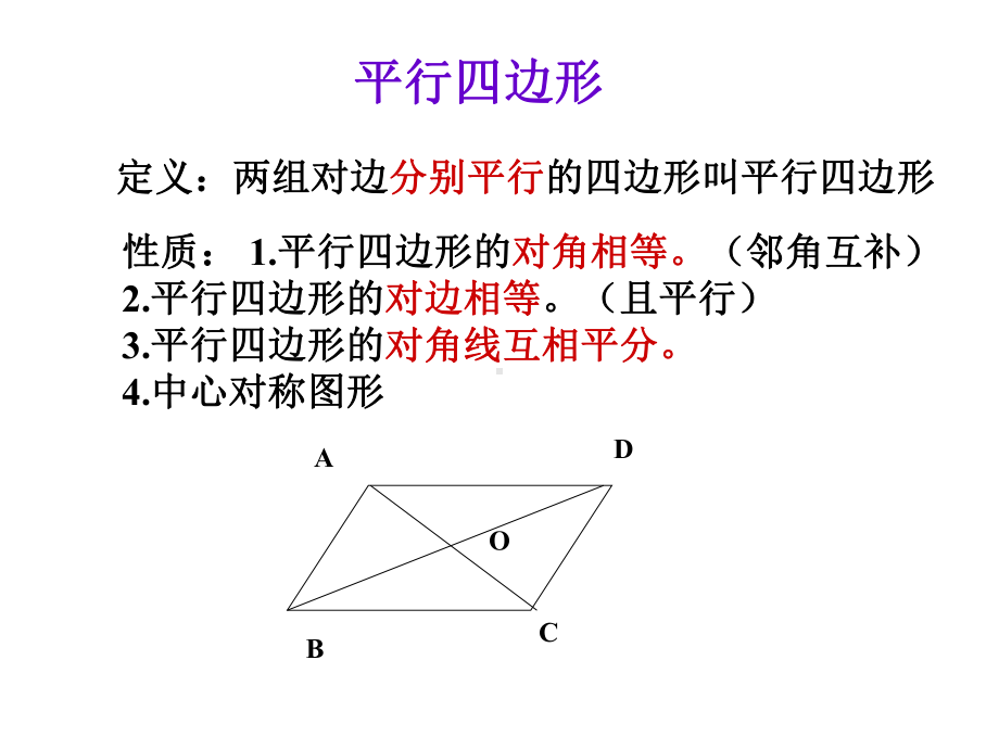 湘教版八年级数学下册第二章四边形小结和复习课件(共21张).ppt_第3页