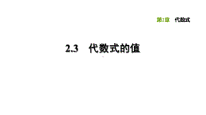 湘教版七年级数学上册《代数式》23-代数式的值课件.ppt