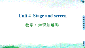 Unit4 Stage and screen 单词语法（ppt课件）-2022新外研版（2019）《高中英语》必修第二册.ppt