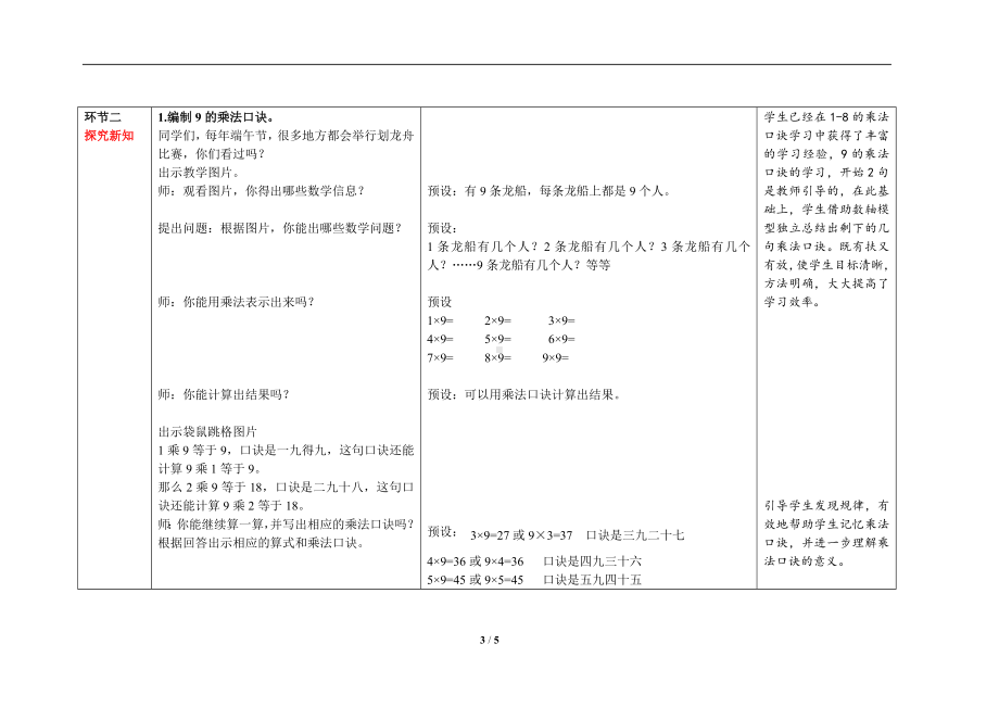 人教版二年级上数学第六单元第4课时《9的乘法口诀》优质课教案.docx_第3页