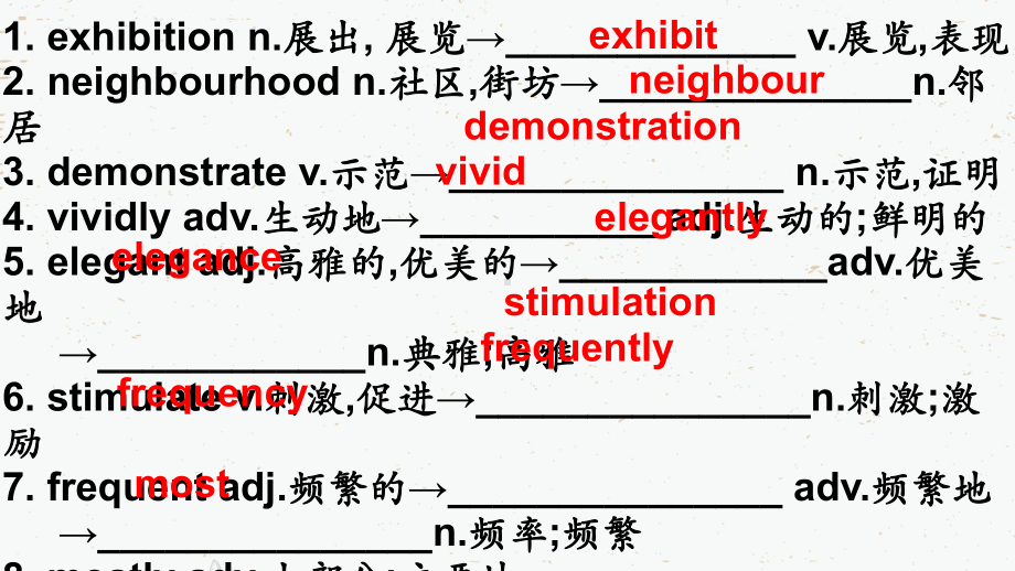 2022新外研版（2019）《高中英语》必修第三册Unit 4 Amazing Art 词汇课 （ppt课件） .pptx_第2页