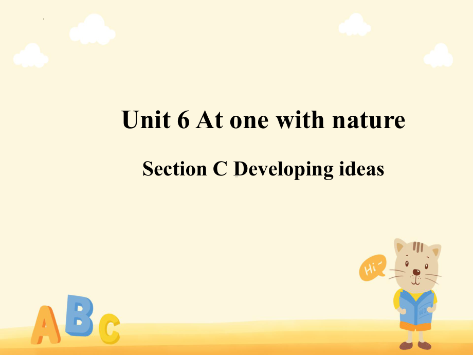 Unit 6 At one with nature Developing ideas（ppt课件） -2022新外研版（2019）《高中英语》必修第一册.pptx_第1页