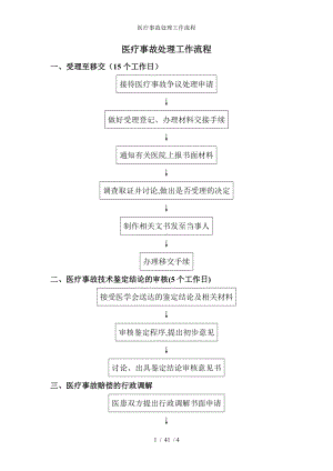 医疗事故处理工作流程参考模板范本.doc