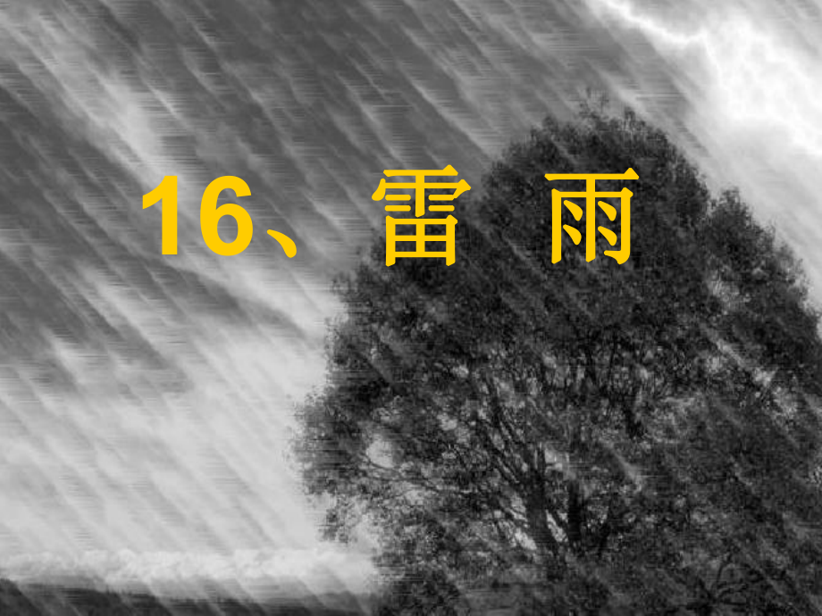 部编新人教版语文二年级下册课件：16、雷雨(公开课课件).pptx_第1页