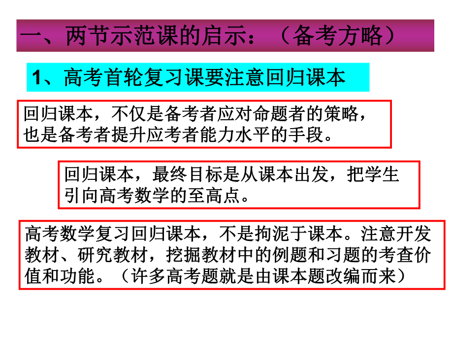 高考首轮备考会示范课点评与备考建议课件.ppt_第2页