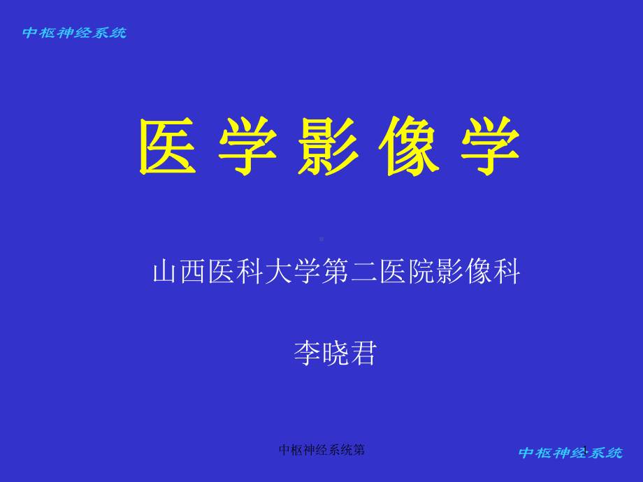 中枢神经系统第课件.ppt_第1页