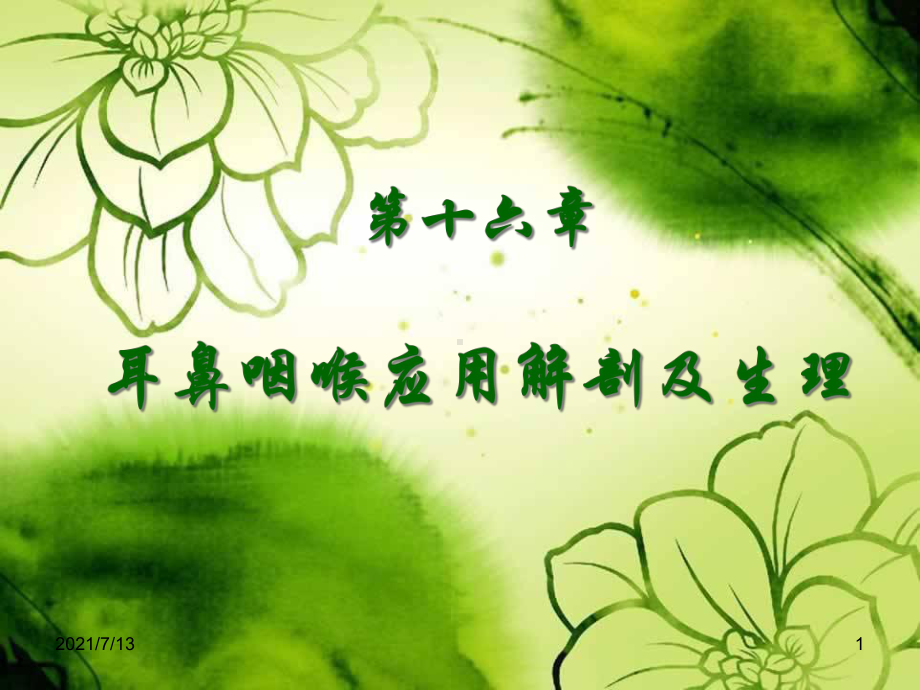 (教学培训课件）第十六章-耳鼻咽喉应用解剖生理.ppt_第1页