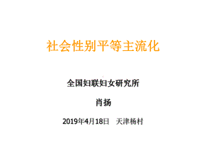 社会性别平等主流化-社会性别的理念与方法-课件.ppt